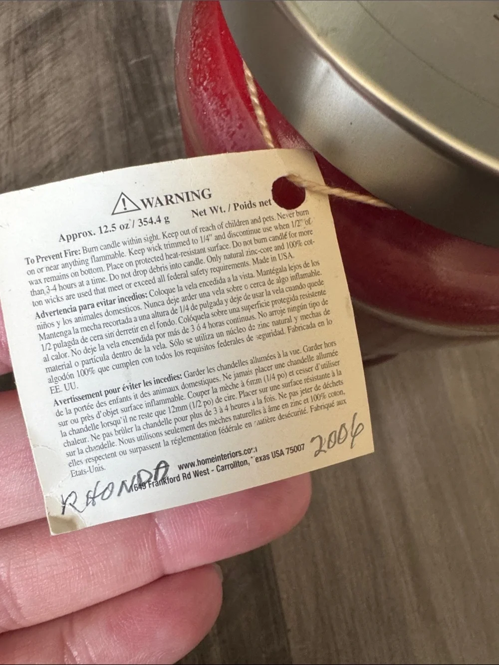 Home Interiors Baked Apple pie candle 12.5 oz used once